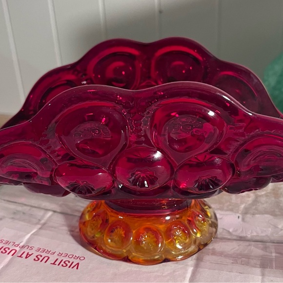 Moon and Star Glass Banana Boat-Amberina - Picture 2 of 2